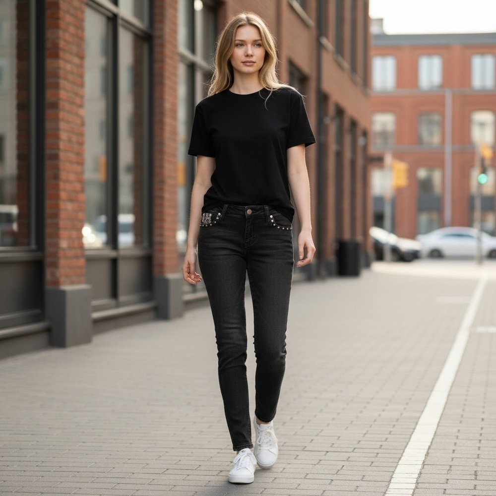 BEBE Black Denim Jeans Size 29